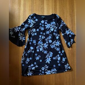 Lauren Ralph Lauren Floral Dress with Kimono Sleeves, Size 12, NWOT